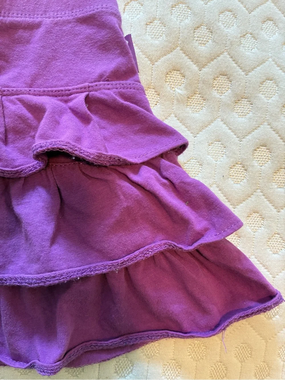 Purple Ruffled Layered Mini Skirt